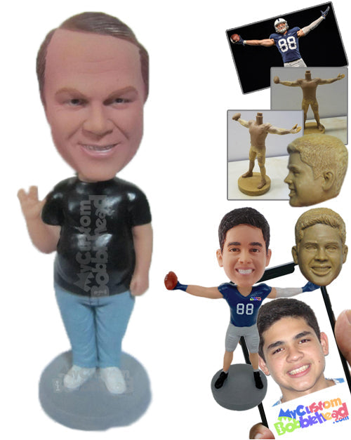 Gentleman with Trendy Outfit Personalized Bobblehead