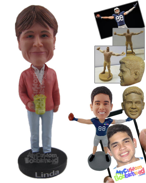 Gentleman Wearing a Sweater and Jeans with Casual Shoes Personalized Bobblehead