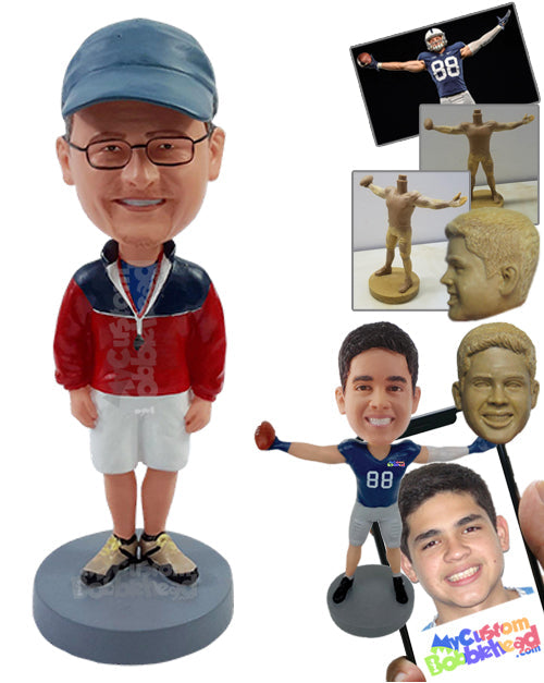 Casual Male Ready to Start Exercise Wearing Classical Running Clothes Personalized Bobblehead