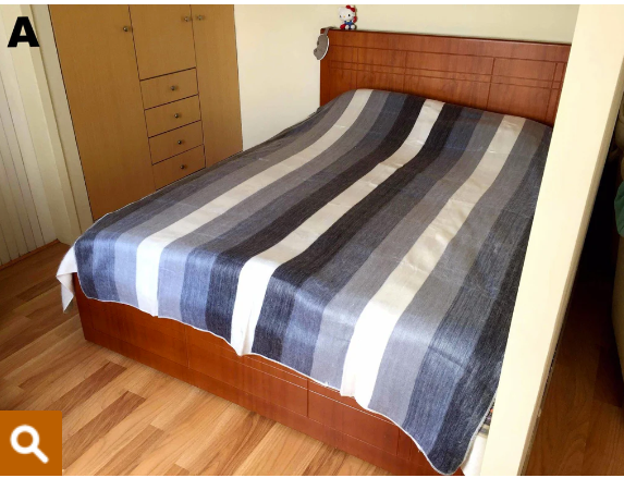 Alpaca Bed Blanket-Striped