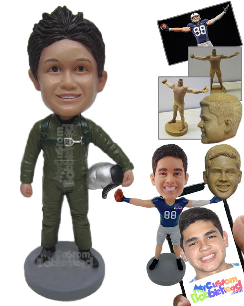 Firefighter Ready to Put Out Some Wild Fires Personalized Bobblehead