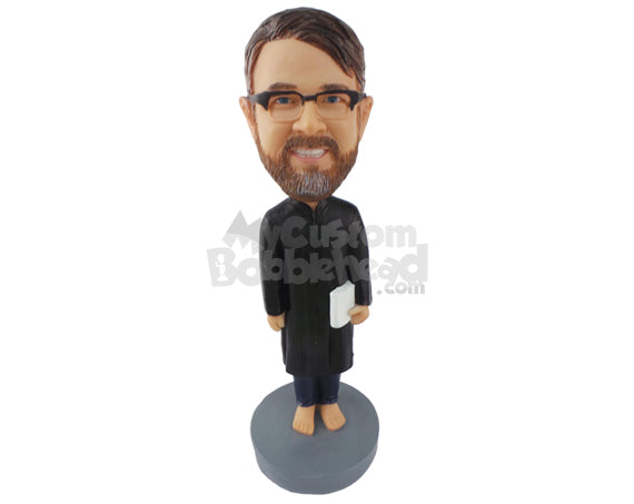 Custom Bobblehead Cultural Man Ready To Preach - Careers & Professionals Teachers Personalized Bobblehead & Cake Topper