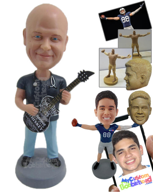 Cool Doctor Playing Guitar Personalized Bobblehead