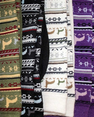 ALPACA PRINT CREW SOCK