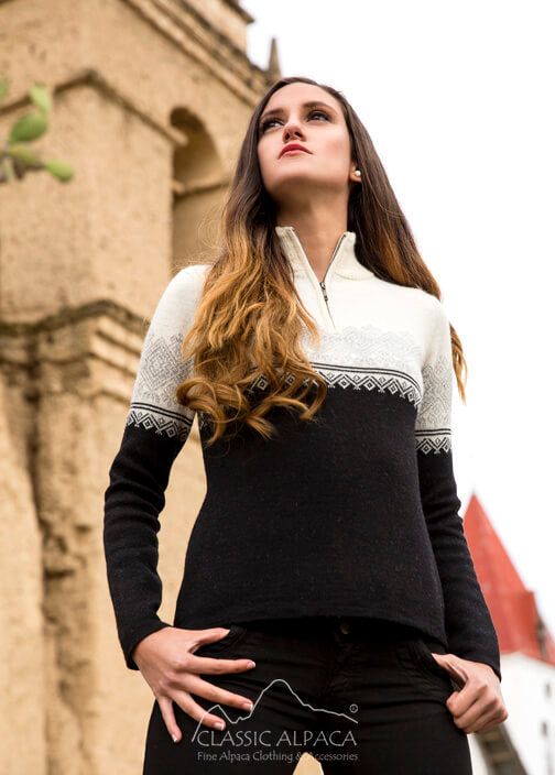 Antonio Half Zip Black/Natural